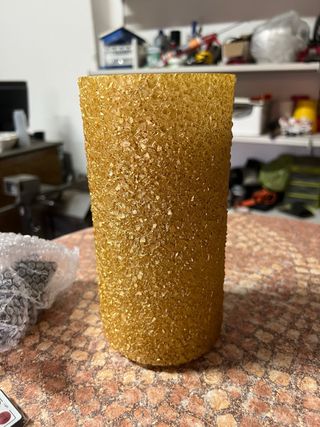 Lampada dorata effetto graniglia