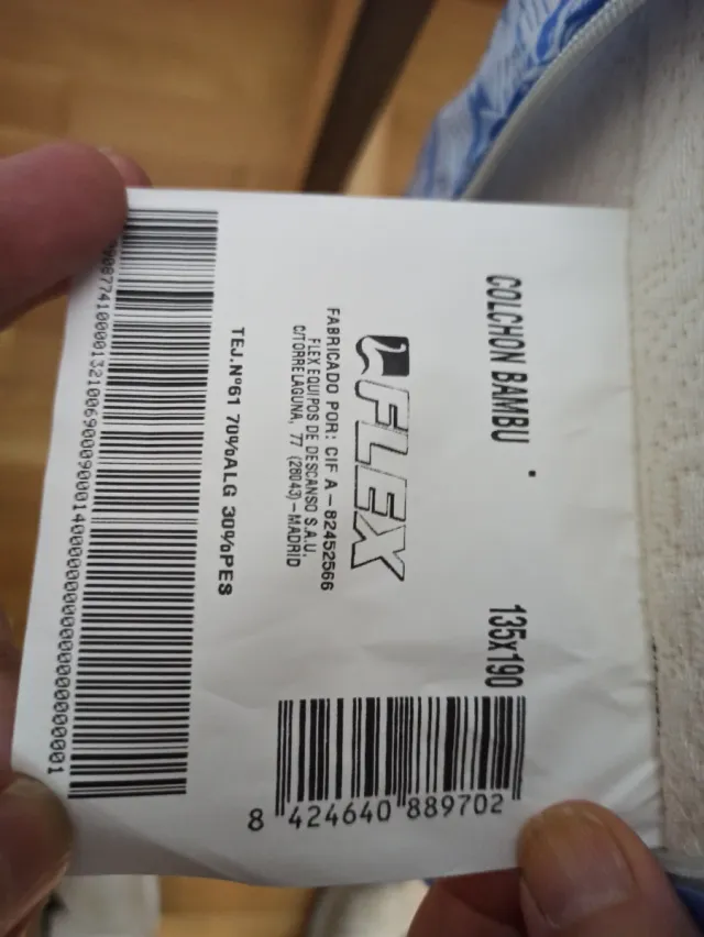 Colchón y somier flex 190x135 casi a estrenar