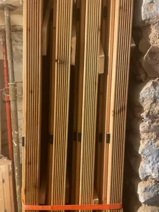 Puerta balconera madera