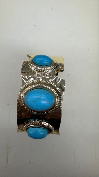 Bracciale donna oro e turchese