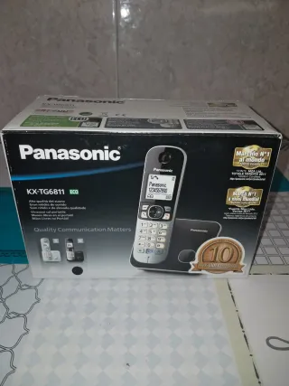 Teléfono Inalámbrico Panasonic Negro/Gris