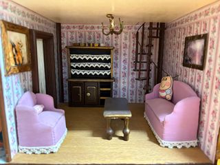 Casita de muñecas artesanal vintage