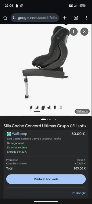 Silla de coche Concord Ultimax ISOfix