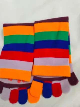 Calcetines niña dedos multicolor