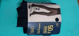 3 Paia Collant OVS 50 Denari Neri Taglia 3M