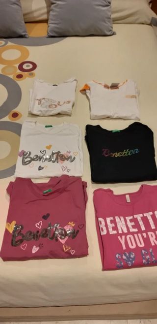 Lote 4 Camisetas Benetton Manga Larga