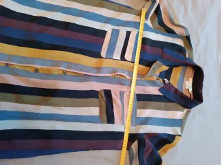 Blusa de seda con rayas