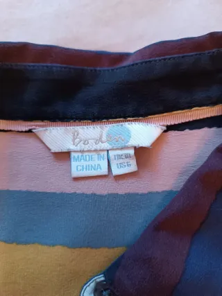 Blusa de seda con rayas