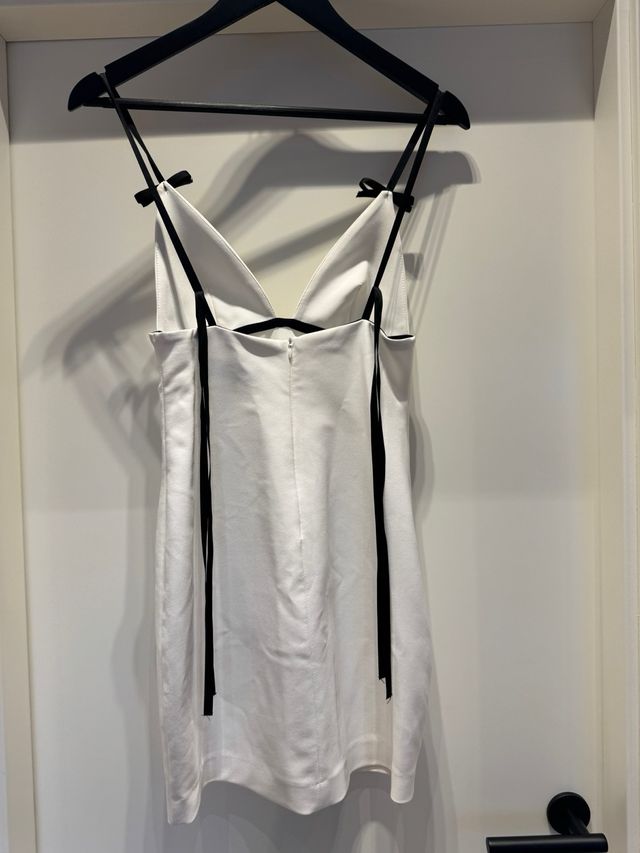 Vestido blanco tirantes lazo