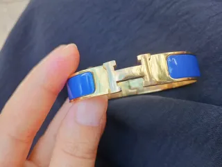 Pulsera Hermes H Azul Acero Inoxidable T17