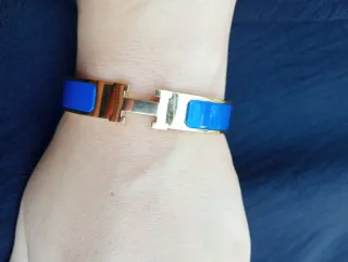 Pulsera Hermes H Azul Acero Inoxidable T17