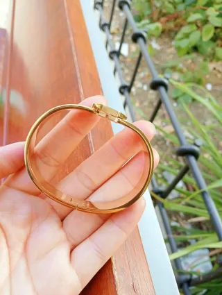 Pulsera tipo Hermes  H Azul Acero Inoxidable T17