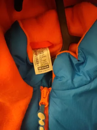 Mono de nieve azul 2 años