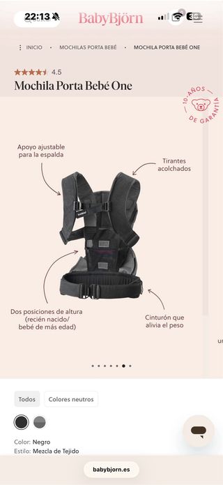 Mochila Porta Bebé BabyBjörn