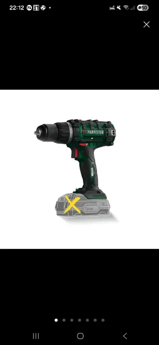 Taladro Atornillador Parkside 20V PABS20-LiG8