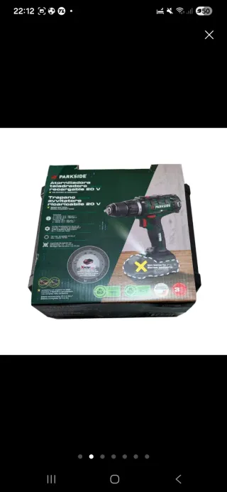 Taladro Atornillador Parkside 20V PABS20-LiG8