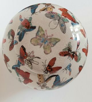 Vaso Potiche Cina Porcellana stile Mille Farfalle