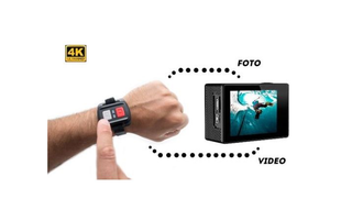 Cámara Deportiva 4K WiFi Acuática + Accesorios
