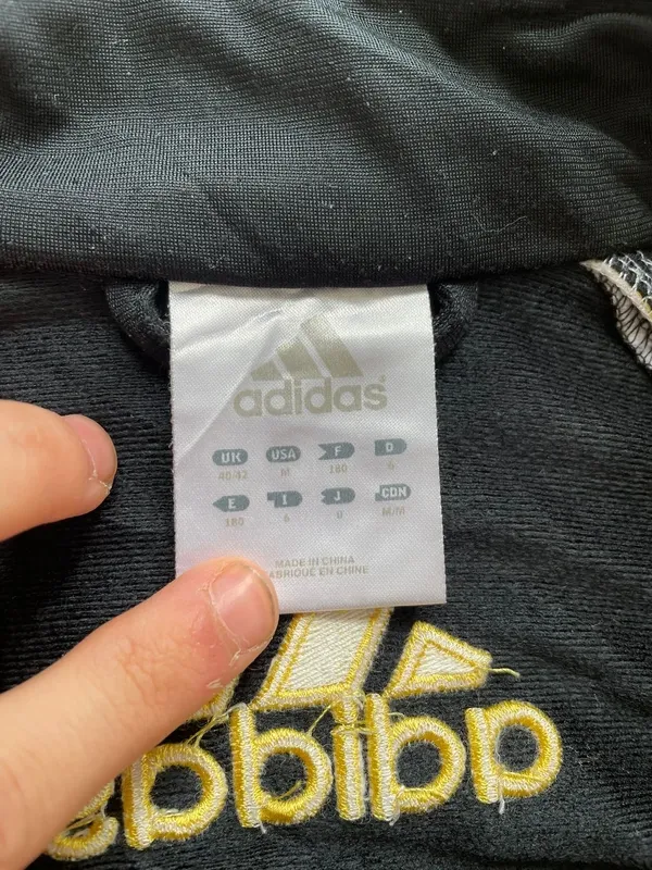 Giacca Adidas Vintage Retro Oro Nero e Bianco