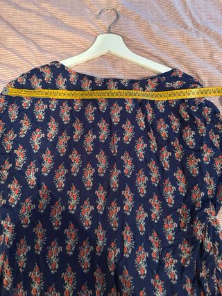 Túnica larga floral azul y rosa