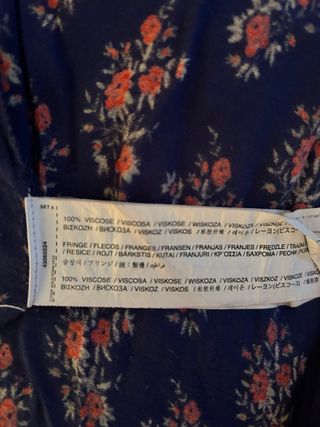 Túnica larga floral azul y rosa