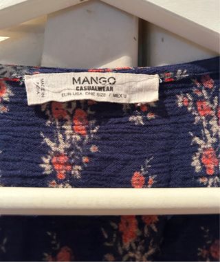 Túnica larga floral azul y rosa