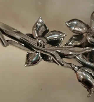 Pulsera de Plata con Flores