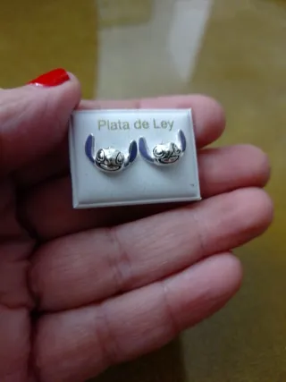 Pendientes Plata Ley Stitch