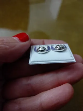 Pendientes Plata Ley Stitch