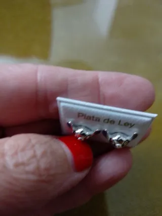 Pendientes Plata Ley Stitch