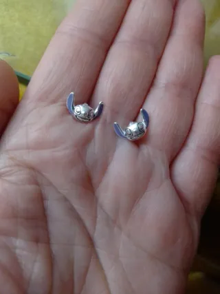 Pendientes Plata Ley Stitch