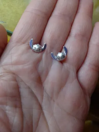 Pendientes Plata Ley Stitch