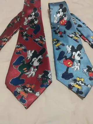 2 Corbatas Vintage Mickey Mouse