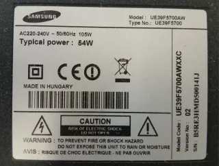 Televisor Samsung 39 Negro