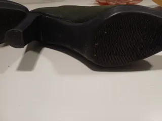 Botines de cuero verde oscuro talla 40