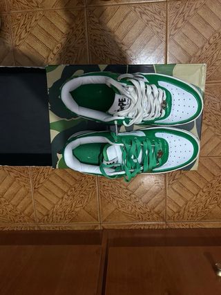 Zapatillas BAPE Talla 42 Verde y Blanco