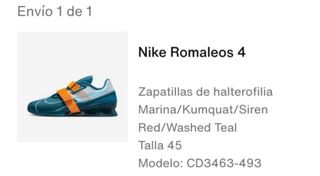 Nike Romaleos 4 Talla 45 Azul Naranja
