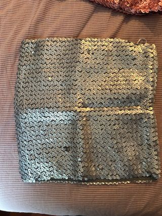 Top lentejuelas plateadas