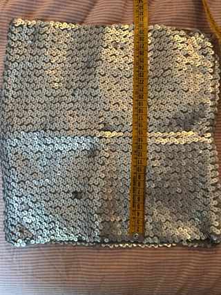 Top lentejuelas plateadas