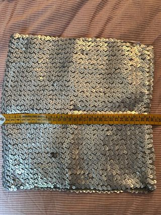 Top lentejuelas plateadas