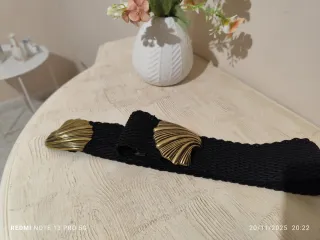 Cintura donna vintage con conchiglia oro