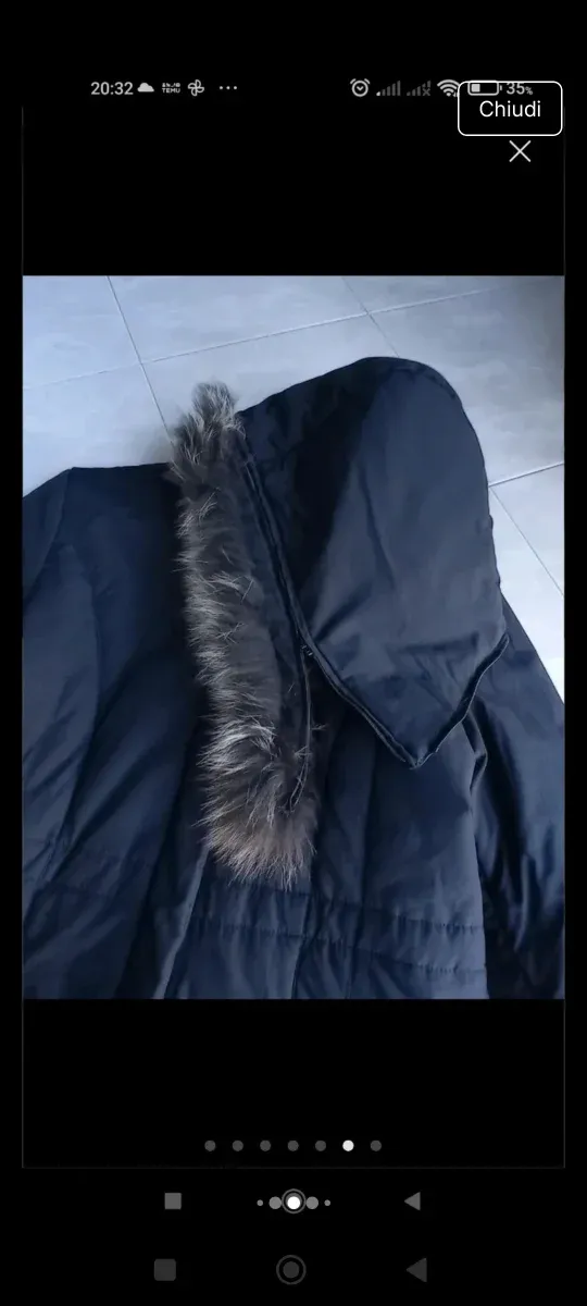 Giaccone con cappuccio e pelliccia Ellen Rose