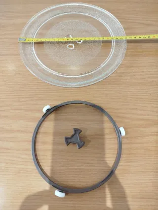 Plato giratorio microondas y accesorios