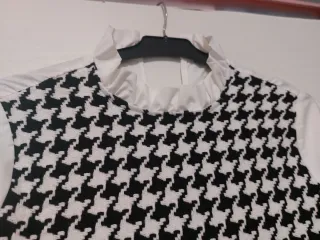 Camisa Shein M Houndstooth con Flecos