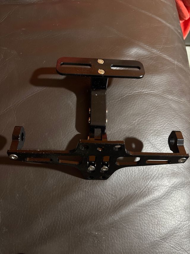 Soporte Porta Matrícula Moto Negro