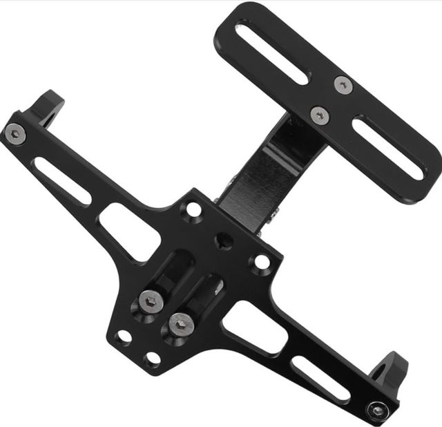 Soporte Porta Matrícula Moto Negro