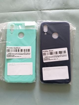 2 Carcasas Huawei P20 Lite verde claro y negra