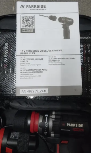 Pack aparafusadora performance Parkside 12V - nova