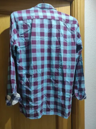 Camisa El Ganso cuadros azul y morado