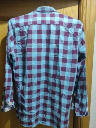 Camisa El Ganso cuadros azul y morado